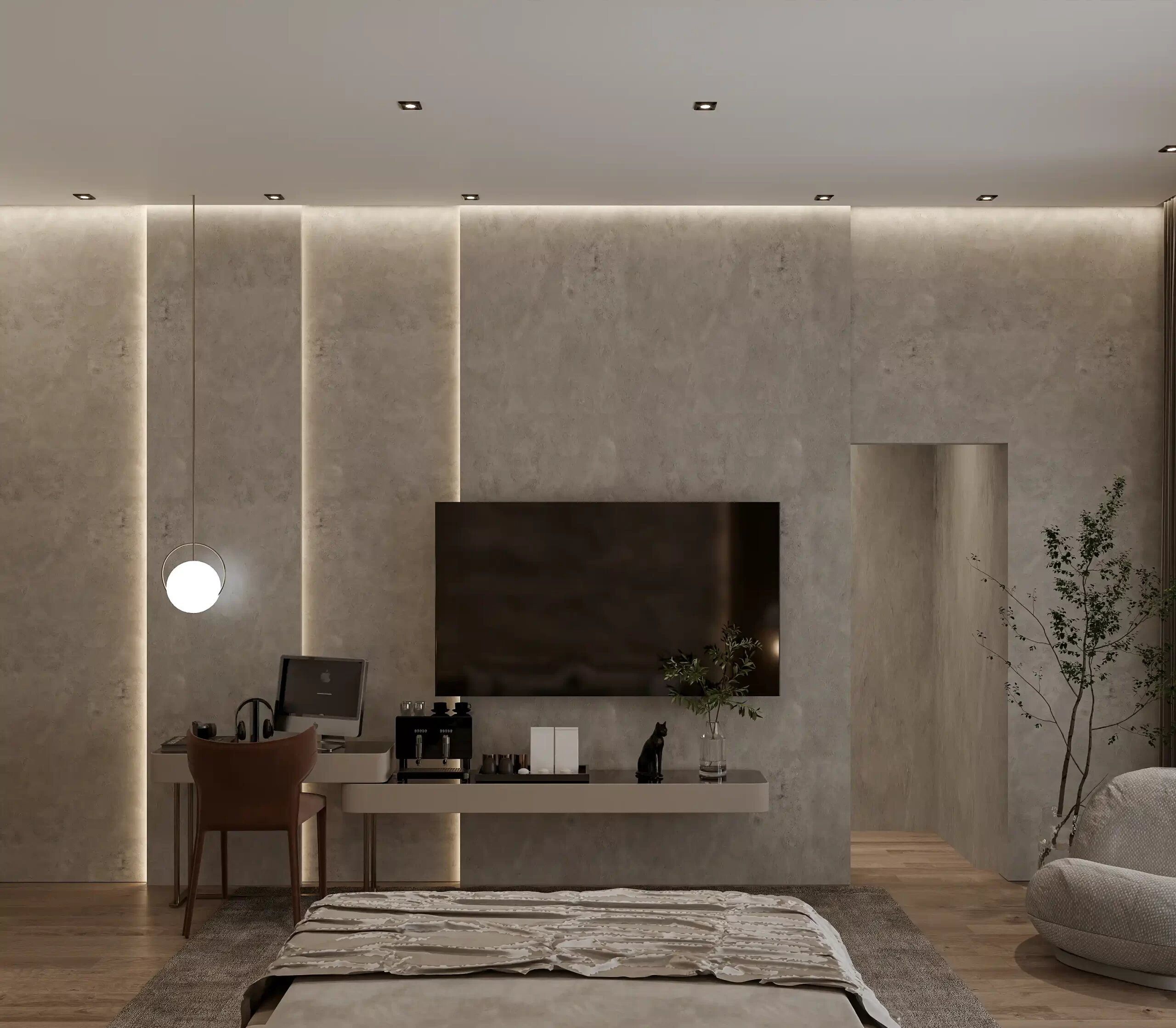 ديكورات حوائط جبس بورد